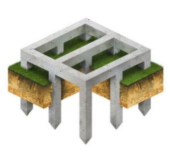 Сваи с ленточным ростверком